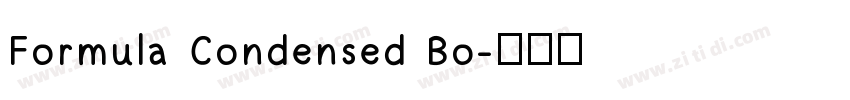 Formula Condensed Bo字体转换